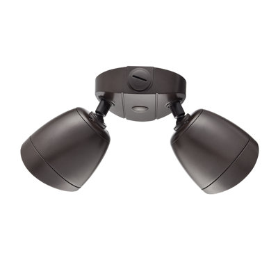 Projecteur d'extérieur de sécurité à DEL 4,25 po de haut à 2 lumières - Bronze thermolaqué