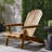 Folding Adirondack Chair Outdoor Wooden Accent Furniture Fire Pit Lounge Chairs,Foldable Design For Patio & Garden Relaxation With Slatted Back & Wide Armrests
