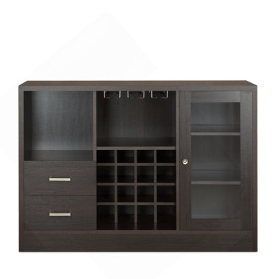 Armoire d'appoint polyvalente avec porte-bouteilles pour plusieurs pièces, idéale pour exposer et ranger divers articles