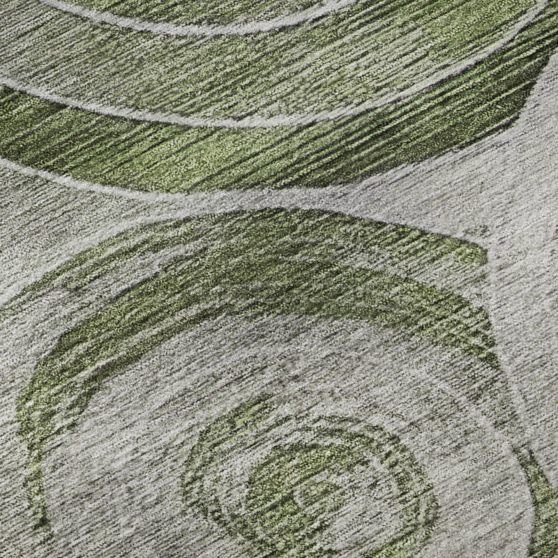 Tapis géométrique de qualité supérieure lavable à la machine AMF1750, Rond 8 pi