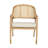 Aayah Commercial Grade Cane Rattan Dining Chair with Padded Seat and Solid Wood Frame-92665023
