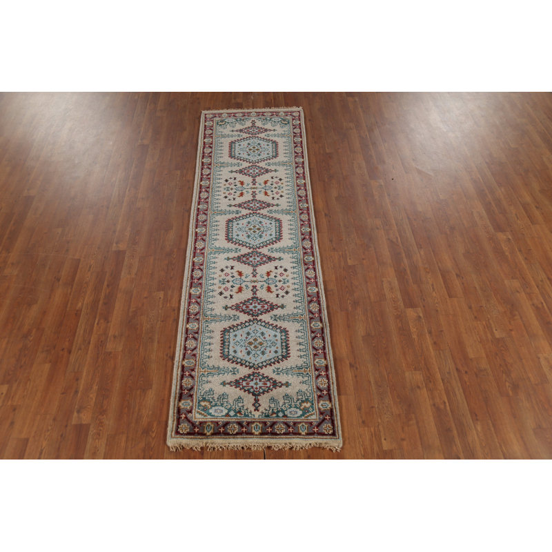 Handmade Wool Traditional Oriental Runner Rug 2x8