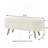 Oval Boucle Storage Ottoman Bench with Wood Legs-260860572