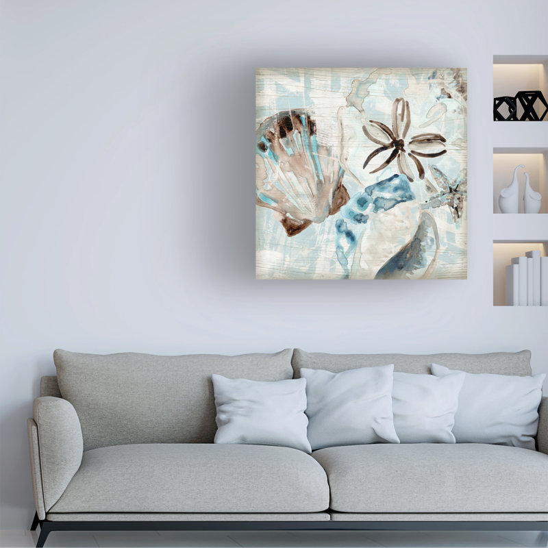 «Driftwood Shell Collage I», reproduction sur toile, H 24 po x l 24 po x P 2 po