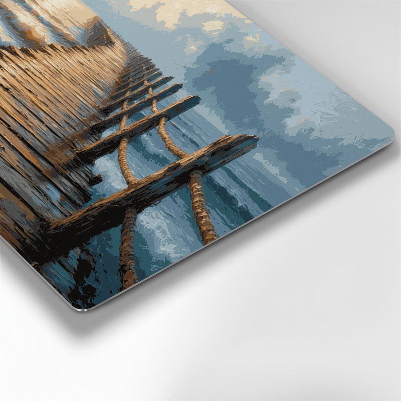 Art mural en métal Nautical Boardwalks, H 11 po x l 14 po
