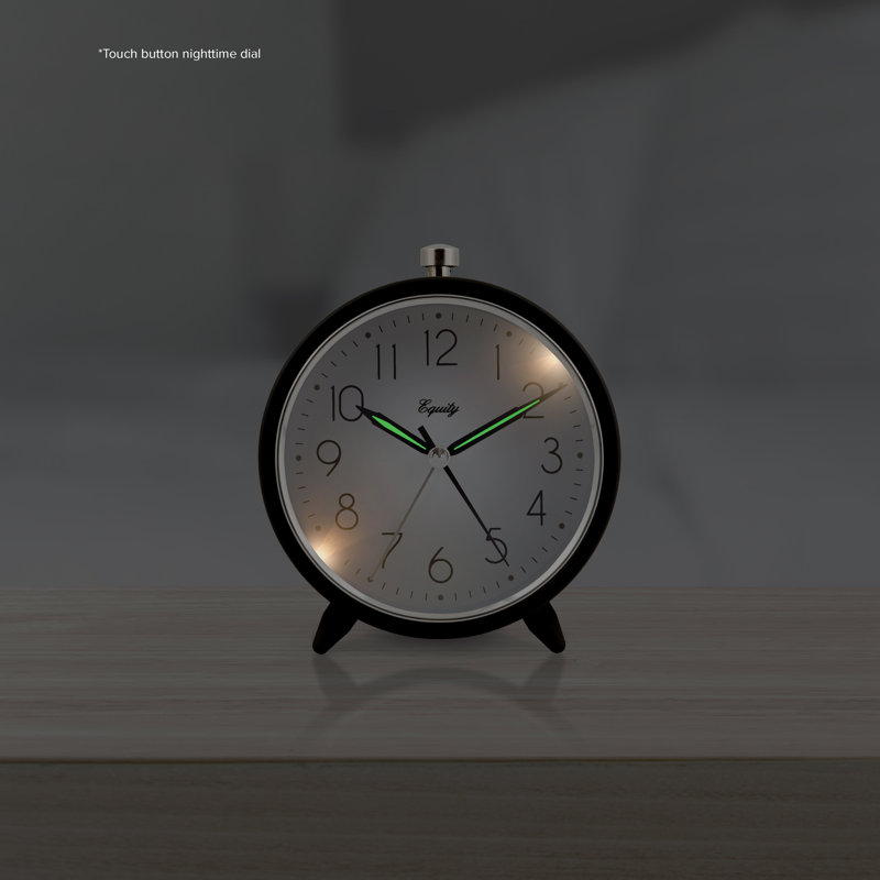 Réveil-matin en quartz 5 po, Gris foncé