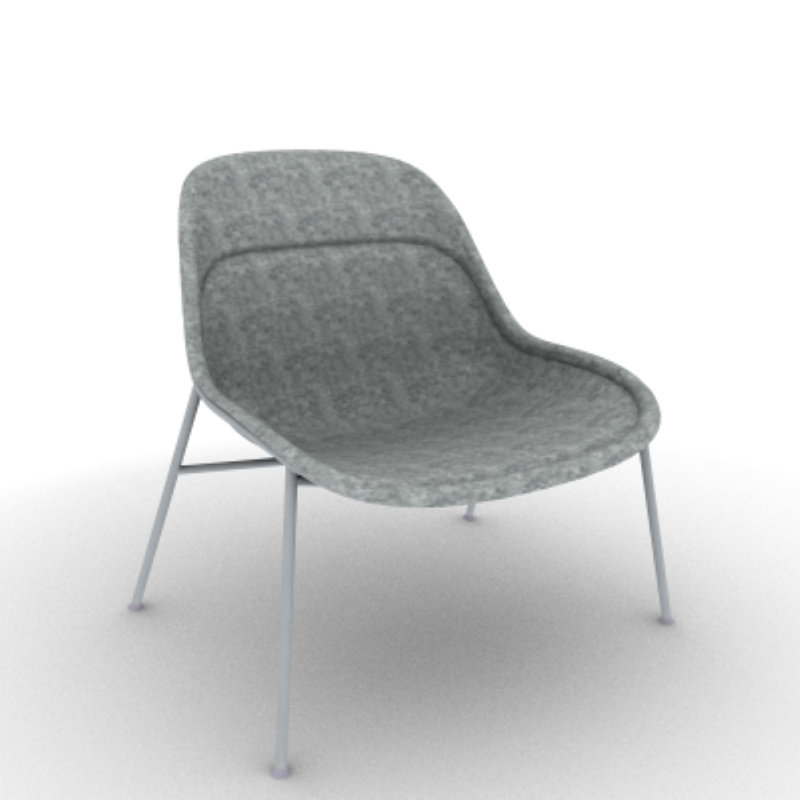 Méridienne Vale, Gris, Argent argent