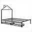 Lit plateforme double avec 2 tiroirs, aucun sommier nécessaire, capacité de 350 lb, noir pour chambre d'amis