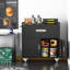 Armoire de rangement en métal avec roulettes, noir-1229661999