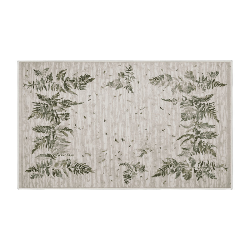 Tapis beige lavable à la machine, Tapis de couloir 2 pi x 5 pi
