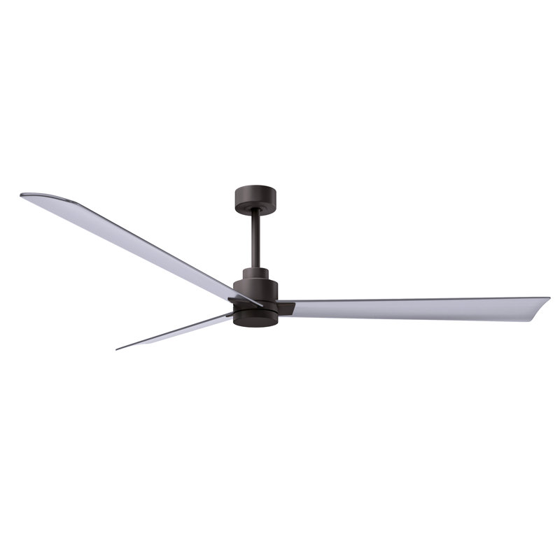Ventilateur de plafond Alessandra 72, Bronze texturé, Nickel brossé