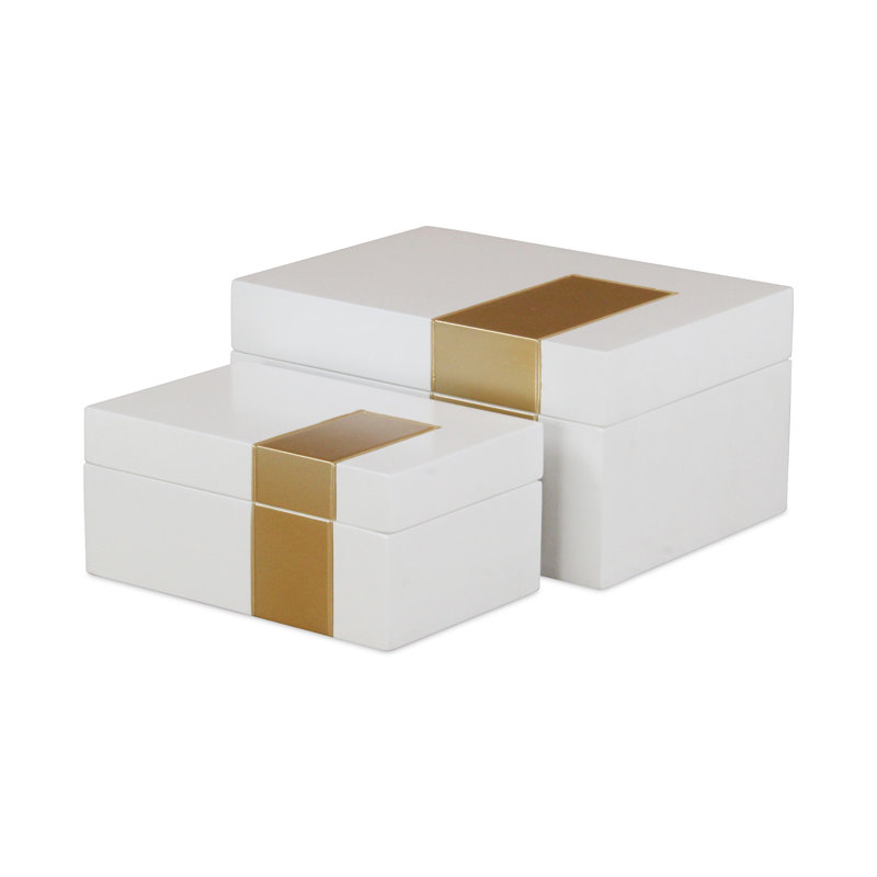 Tyde 2 Piece Wooden Decorative Box Set