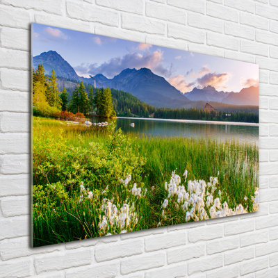 Lake In The Mountains - No Frame Print on Glass