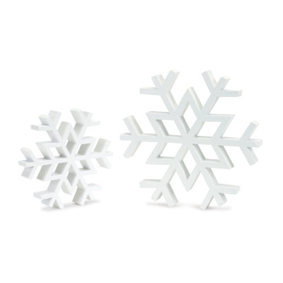 Wood 12 Piece Snowflake Set