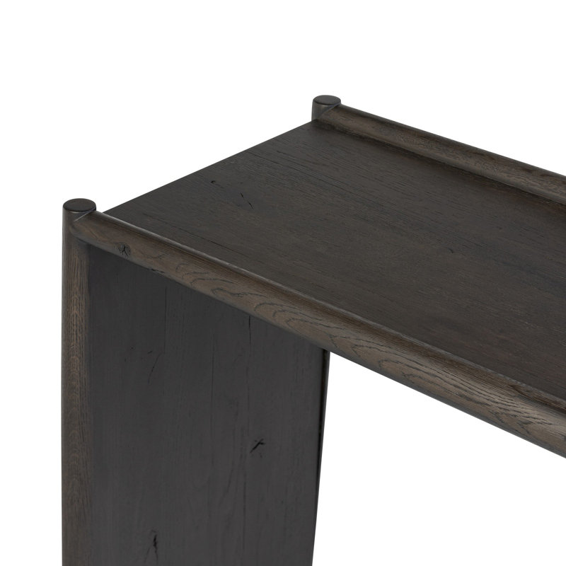 Glenview 60'' W Solid Wood Console Table, Smoked Black Oak