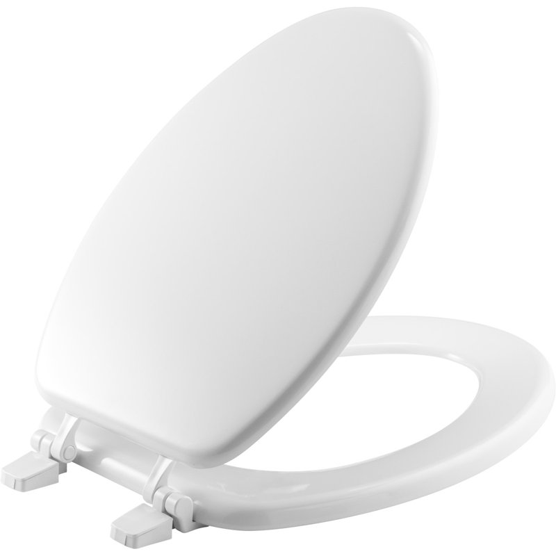 Siège de toilette allongé en bois