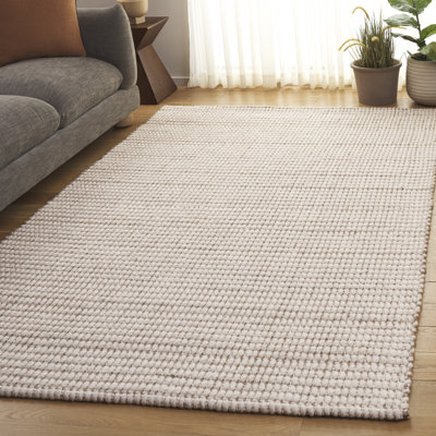 Laine tissée à la main Palm Beach 631 Tapis en jute sans motif