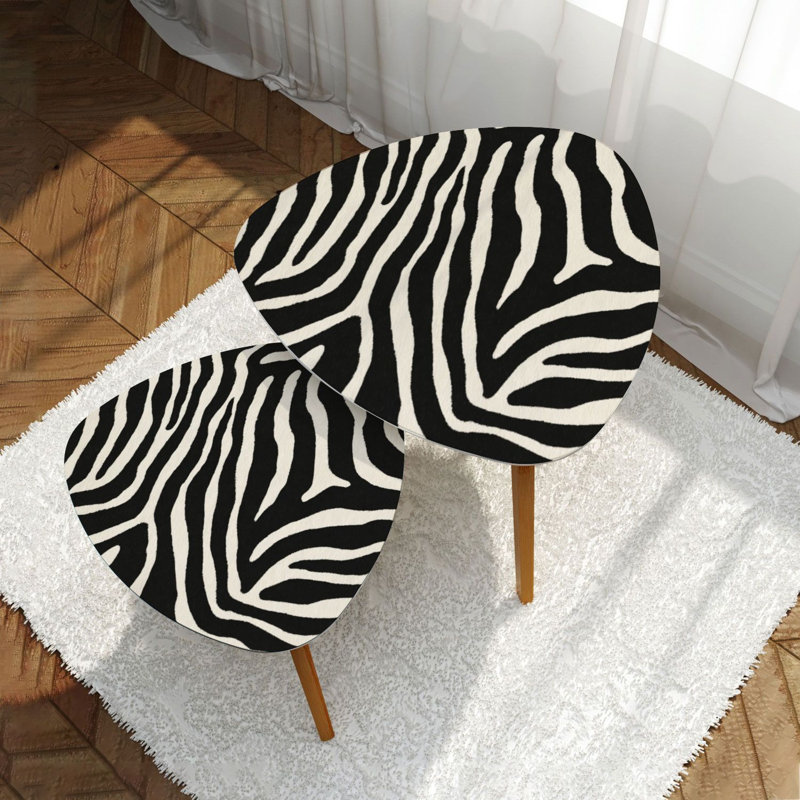 Ensemble de 2 tables basses gigognes Triangle