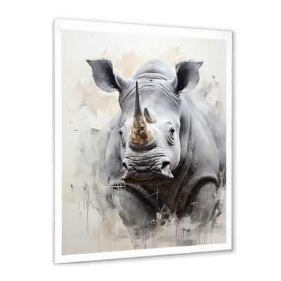 Mighty Stampede Rhinoceros II - Rhinoceros, reproduction d'art sur toile