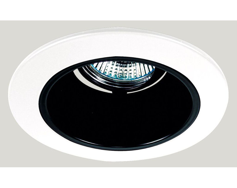 3'' Adjustable Recessed Trim, Black/White