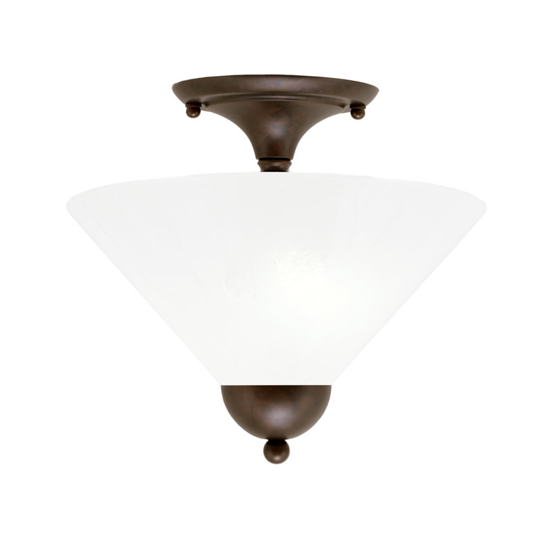 2 ampoules Magar semi-encastrées avec verre de 12 po, Bronze, Marbre blanc