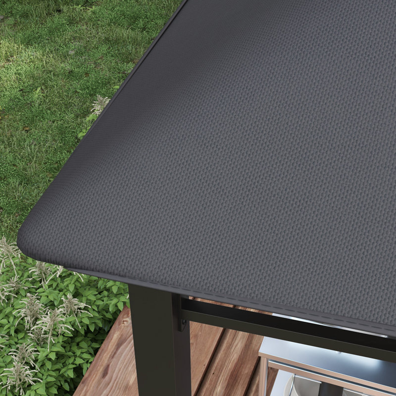 Outsunny 10' X 10' Soft Top Patio Gazebo Outdoor Canopy With Unique Geometric Design Roof