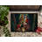 Doberman Pinscher and Santa Claus Doormat-112753764