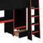 Lit mezzanine avec bureau et garde-robe Gaming-1047947226