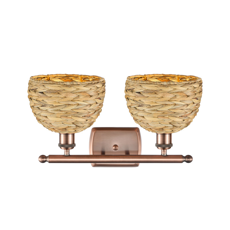 Éclairage pour meuble-lavabo à 2 lumières à intensité variable Balf, Cuivre antique