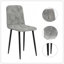 Ensemble de 4 chaises de salle à manger modernes en velours avec des pieds en métal robustes et une conception ergonomique