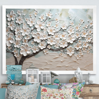 Art sur toile Dogwood Serenity Magical Tree IV - Flower Field