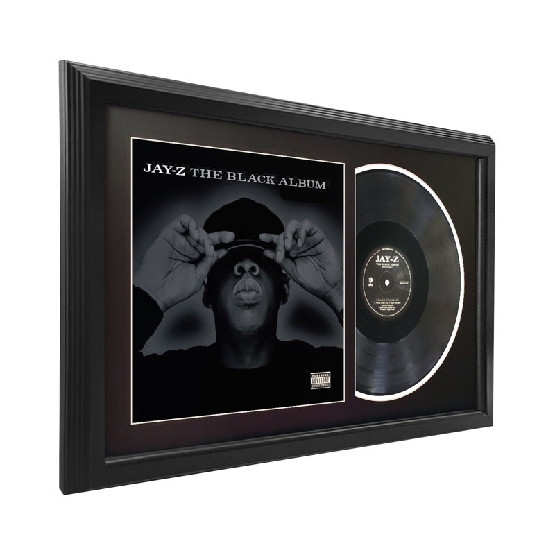 Jay-Z «The Black Album», disque encadré avec passe-partout noir, Noir