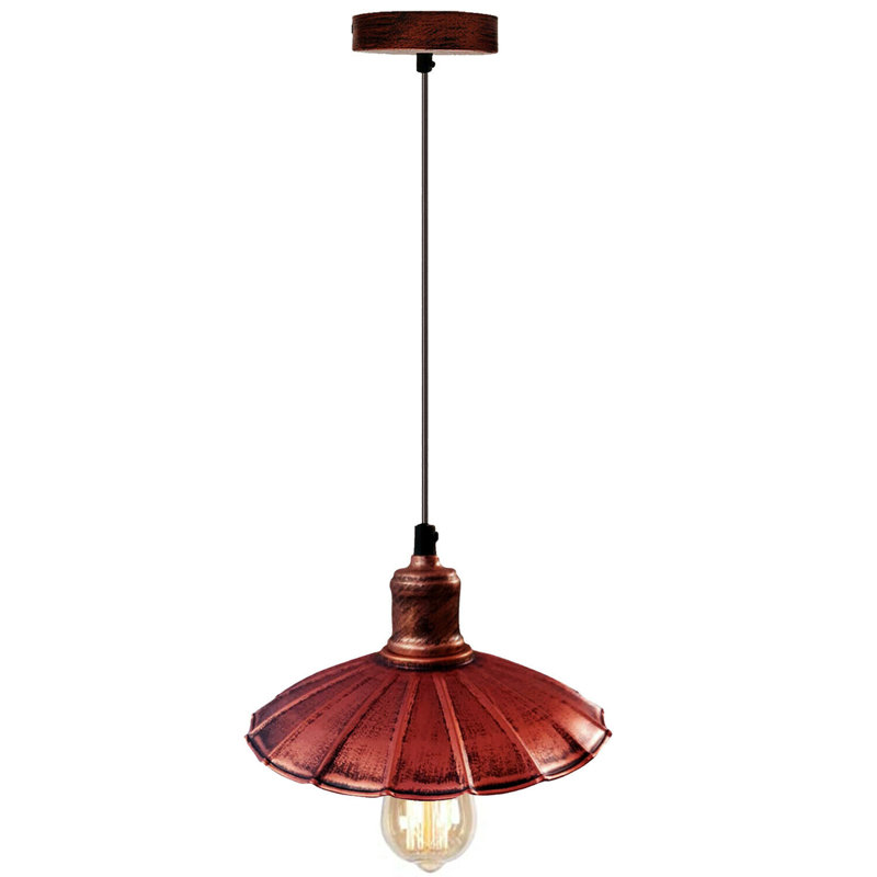 Bunceton 1 - Light Black Pendant, Rustic Red