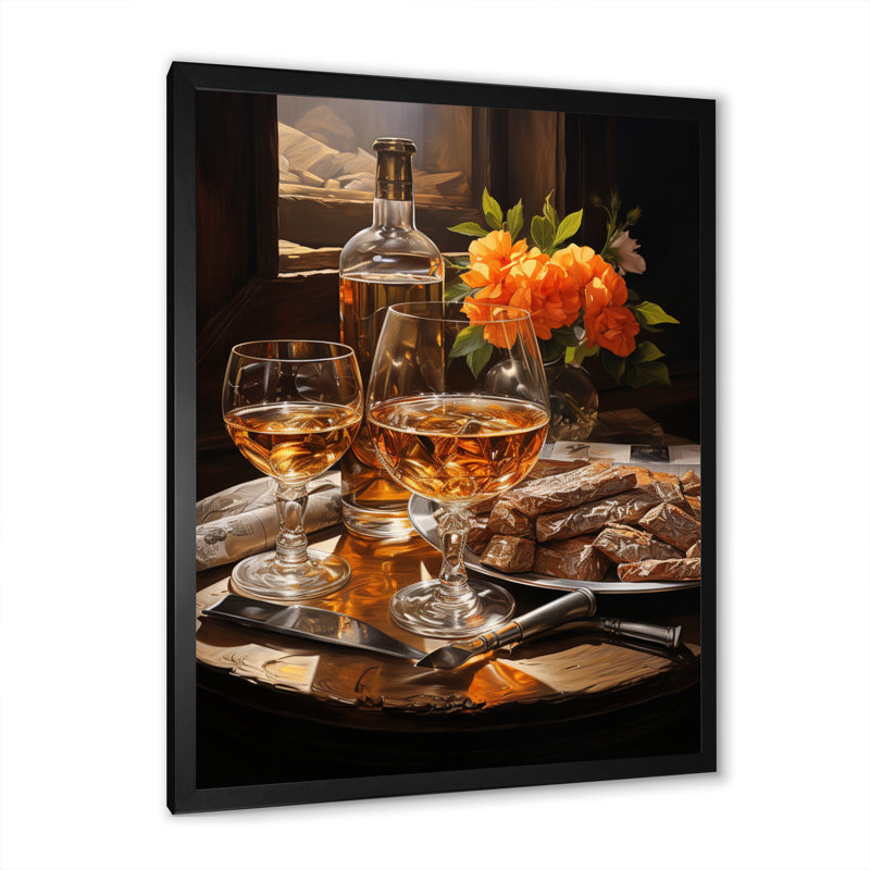 Cyarah Cuban Cigars Brown III sur toile, Cadre photo noir, H 32 po x l 16 po x P 1 po