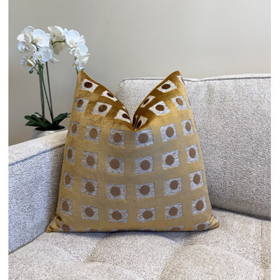 Housse de coussin en velours Domino