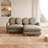 Chenille Deep Seat Sofa with Modular Flexibility