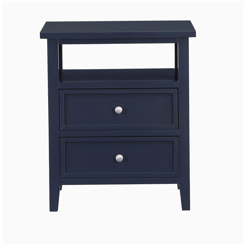 Weston Midnight Blue 2 Drawer Nightstand