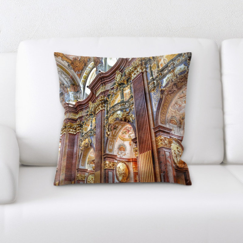 Baroque Church Throw Pillow