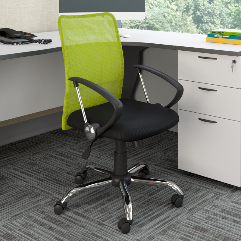 Hubbert Mesh Swivel Task Ofiice Chair, Lime Green