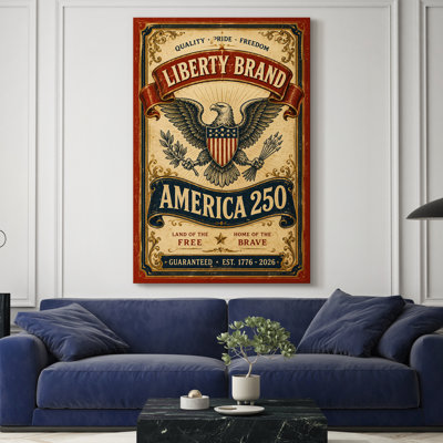 Liberty Brand Heritage Label-Gallery Wrapped Canvas - Ready to Hang