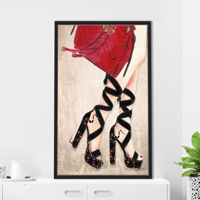«Red Snake With Heels (Vertical)» par By Jodi - impression