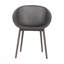 2 chaises longues gris chaud et table carrée résistante aux intempéries - plateau de table en Pp avec pieds en métal blanc, kaki, métal thermolaqué, installation facile, table prête, conception en maille multifonctionnelle moderne-1017555782