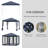 Outsunny 10' X 10' Pop Up Canopy Tent With Netting, Instant Gazebo, Ez Up Screen House Room With Carry Bag, Height Adjustable, For Outdoor, Garden, Patio
