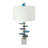 15X29.5" Blue And White Agate Slice Table Lamp With Marble Base
