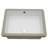 20"x15.5" White Ceramic Rectangular Undermount Bathroom Sink with Overflow