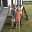 Backyard Discovery Sweetwater Heights 100% Cedar Wood Playhouse with Wave Slide and Kitchen Accessories, Half Door and Working Bell
