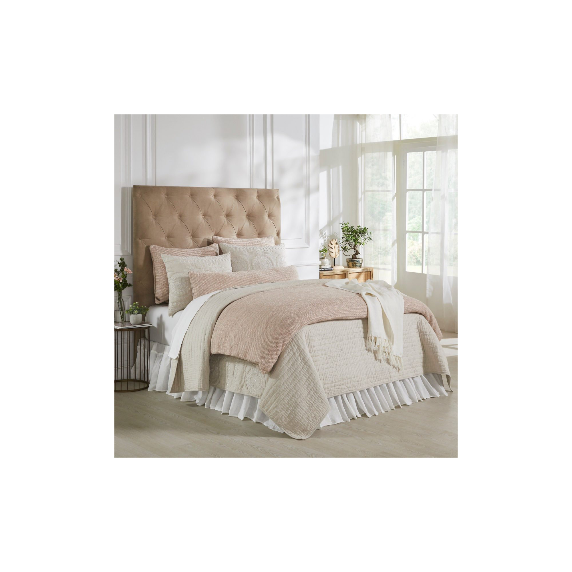 Brylon Cotton Duvet Cover Set, King, Vintage Rose