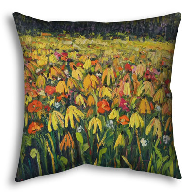 Throw Pillow, Coneflowers by Jeff Boutin