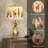 25" Resin Table Lamp with USB-A/C & Dimmable Night Light