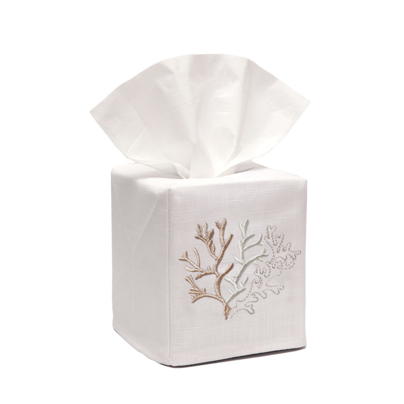 Housse pour boîte en tissu corail Colten, Beige